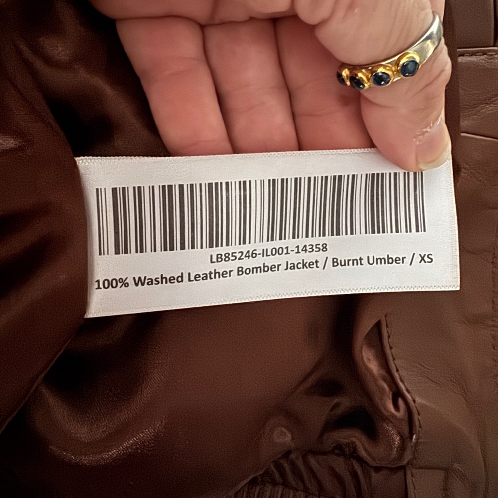 NWT QUINCE 100% Washed Leather Bomber Jacket - Picture 14 of 16